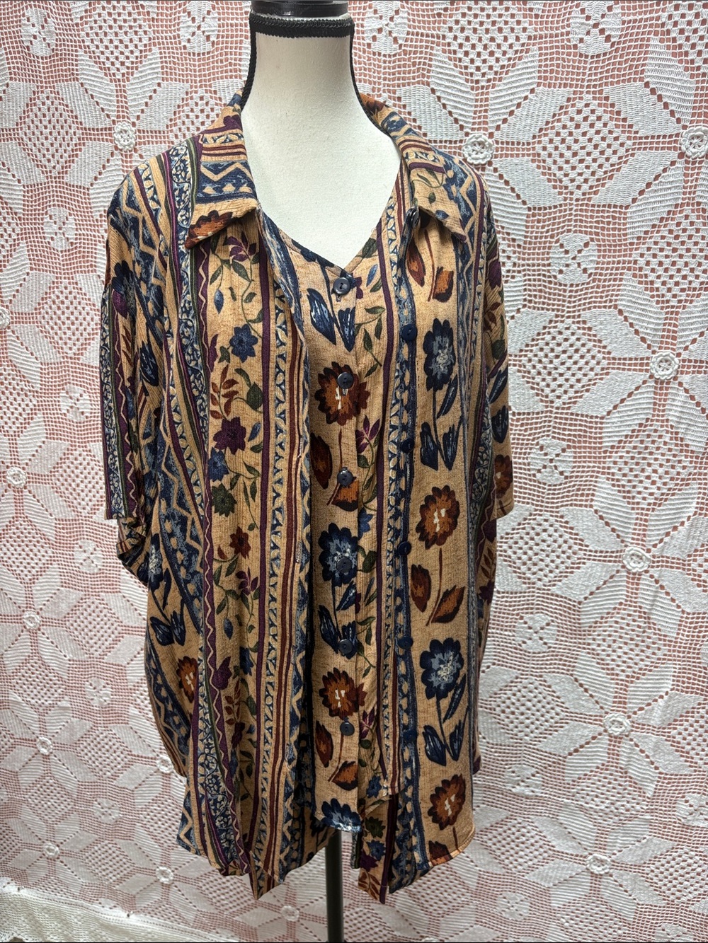 Weekend Edition Vintage 3 Piece Rayon Set M